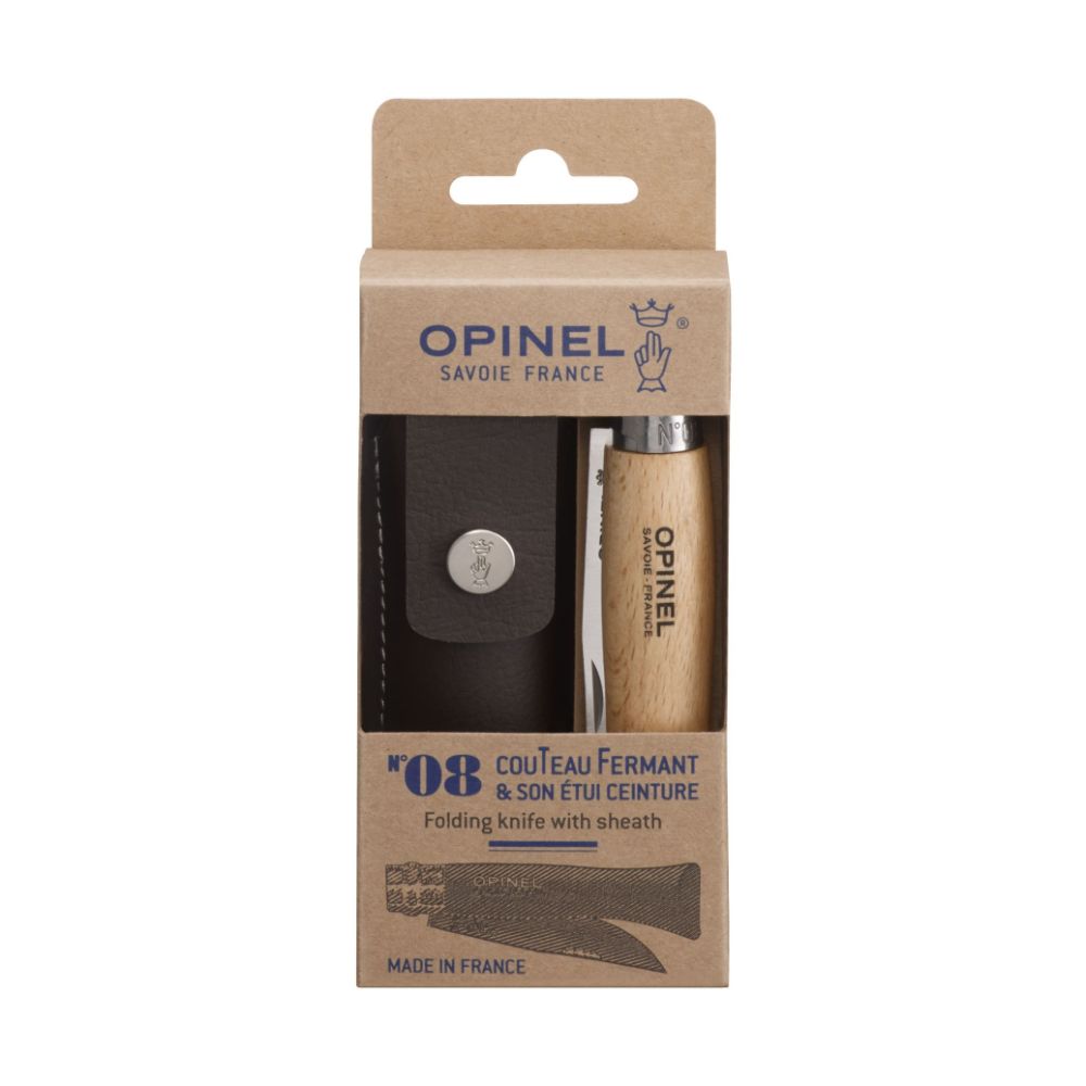 Cortapluma acero inoxidable N° 8 Natural + Funda. (4591345238087)