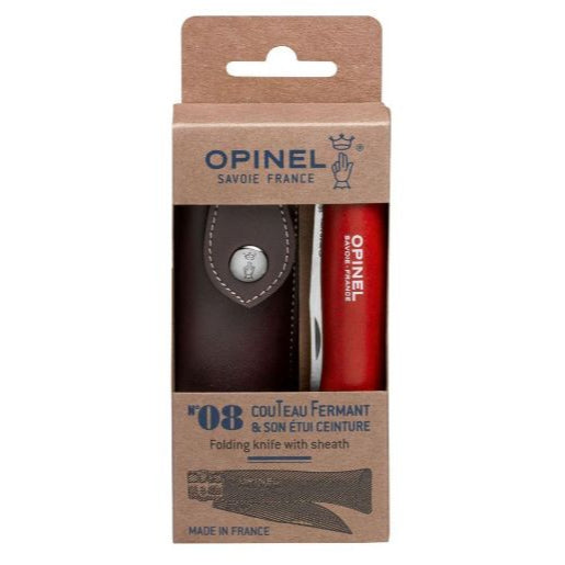 Cortapluma acero inoxidable N° 8 Roja + Funda. (4591345041479)