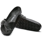 Sandalias Birkenstock Madrid EVA Black, par completo con vista de la suela