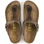 Sandalias Birkenstock Gizeh Tabacco Brown, vista cenital