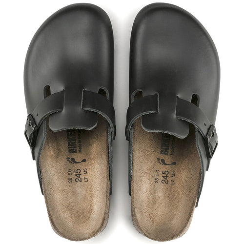 Zuecos Birkenstock Boston Super Grip Black, vista cenital