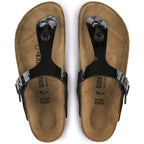 Sandalias Birkenstock Gizeh Patent Black, vista cenital