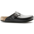 Zuecos Birkenstock Boston Super Grip Black, perfil lateral