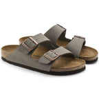 Sandalias Birkenstock Arizona Birko-flor Stone, par completo en tres cuartos