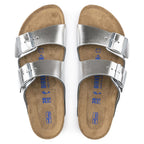 Sandalias Birkenstock Arizona Metallic Silver, vista cenital