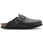 Zuecos Birkenstock Boston Oiled Black, perfil lateral
