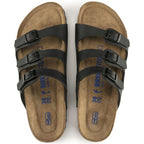 Sandalias Birkenstock Florida Black Soft, vista cenital