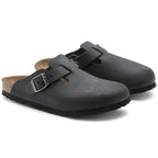 Zuecos Birkenstock Boston Oiled Black, vista principal