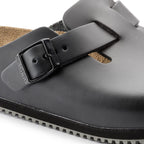 Zuecos Birkenstock Boston Super Grip Black, detalle del material