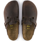 Zuecos Birkenstock Boston Oiled Leather Habana, vista cenital